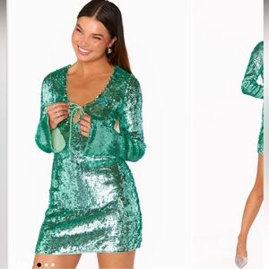 NWT Show Me Your MuMu Matilda Sequin mini Dress